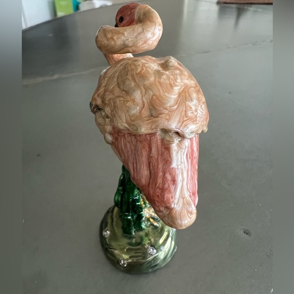 Jeweled flamingo trinket box/figurine - Picture 7 of 15